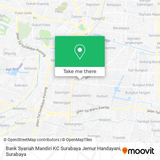 Bank Syariah Mandiri KC Surabaya Jemur Handayani map