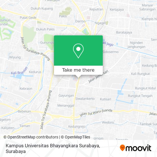 Kampus Universitas Bhayangkara Surabaya map