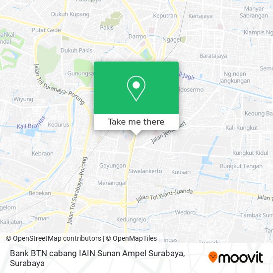 Bank BTN cabang IAIN Sunan Ampel Surabaya map
