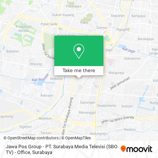Jawa Pos Group - PT. Surabaya Media Televisi (SBO TV) - Office map