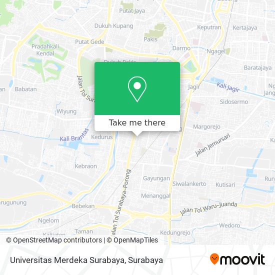 Universitas Merdeka Surabaya map