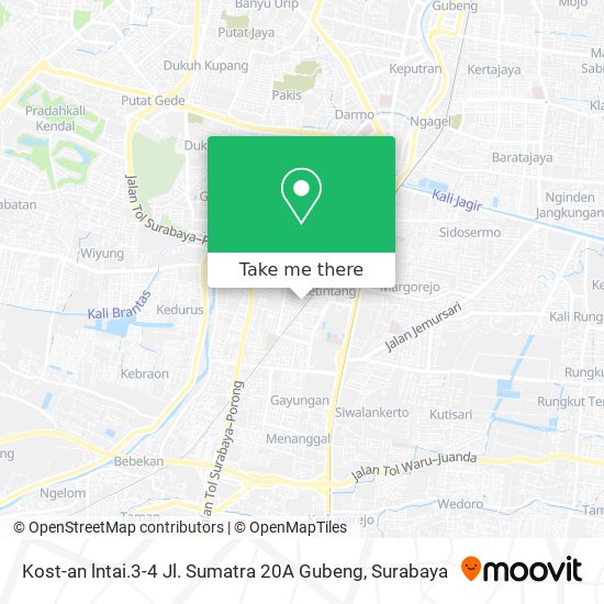 Kost-an lntai.3-4 Jl. Sumatra 20A Gubeng map