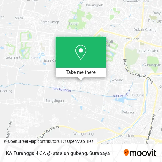 KA Turangga 4-3A @ stasiun gubeng map