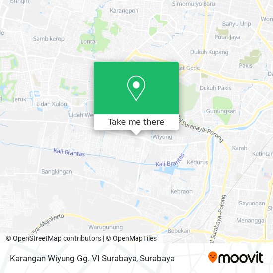 Karangan Wiyung Gg. VI Surabaya map