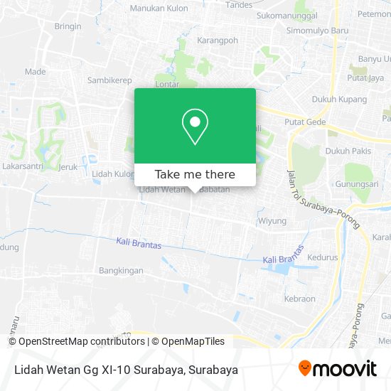 Lidah Wetan Gg XI-10 Surabaya map
