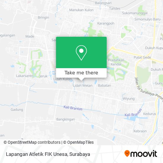 Lapangan Atletik FIK Unesa map