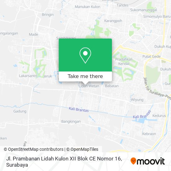 Jl. Prambanan Lidah Kulon XII Blok CE Nomor 16 map