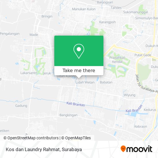 Kos dan Laundry Rahmat map