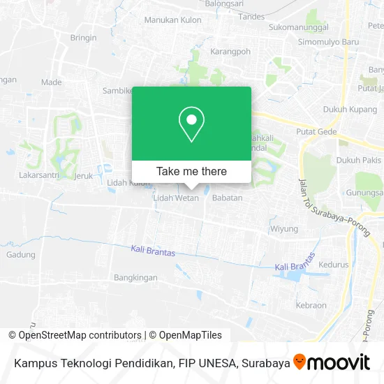 Kampus Teknologi Pendidikan, FIP UNESA map