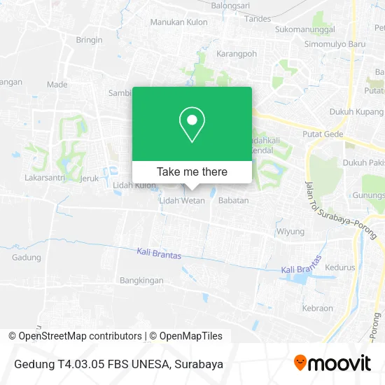 Gedung T4.03.05 FBS UNESA map