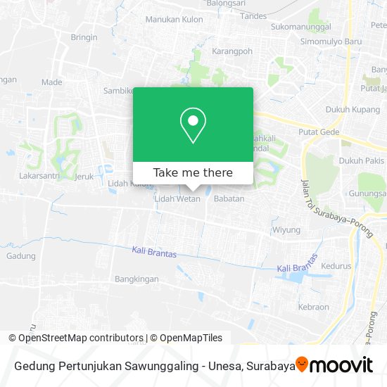 Gedung Pertunjukan Sawunggaling - Unesa map
