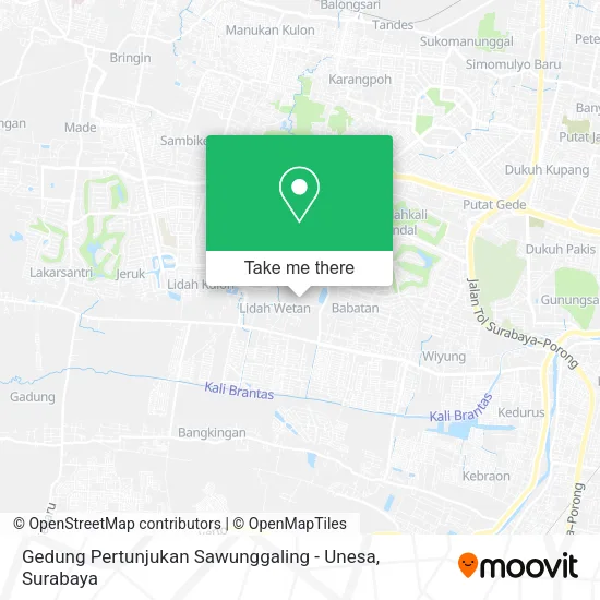 Gedung Pertunjukan Sawunggaling - Unesa map