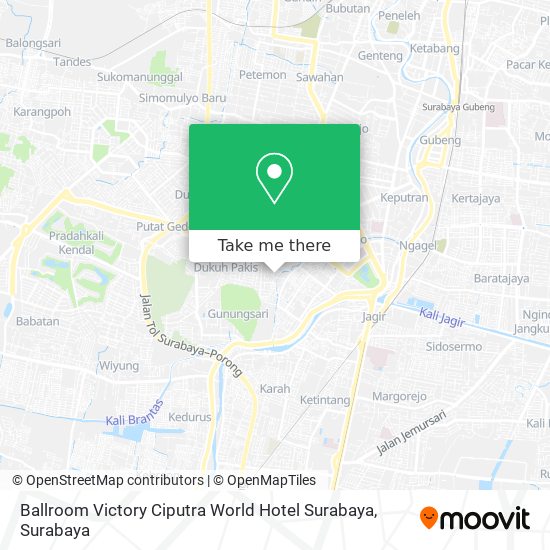 Ballroom Victory Ciputra World Hotel Surabaya map