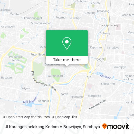 Jl.Karangan belakang Kodam V Brawijaya map