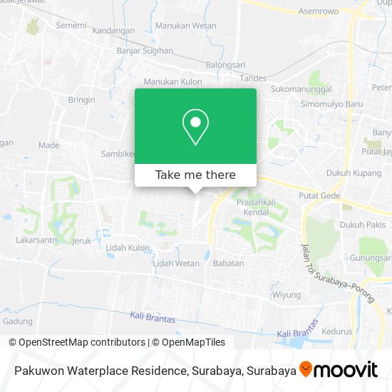 Pakuwon Waterplace Residence, Surabaya map