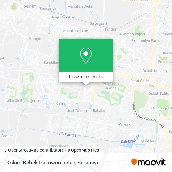 Kolam Bebek Pakuwon Indah map