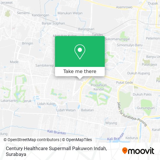 Century Healthcare Supermall Pakuwon Indah map