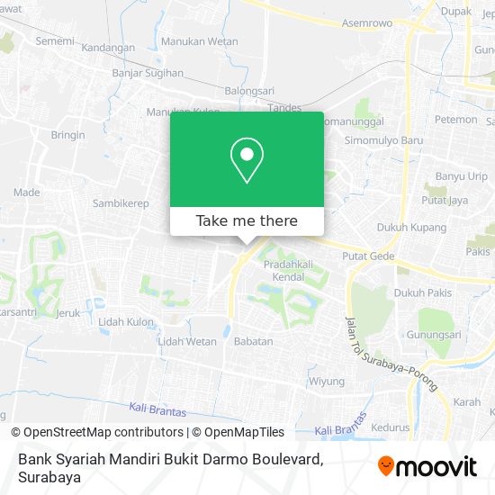 Bank Syariah Mandiri Bukit Darmo Boulevard map