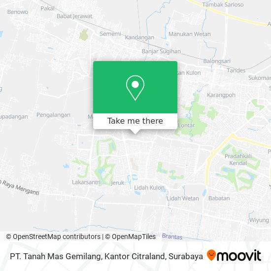 PT. Tanah Mas Gemilang, Kantor Citraland map