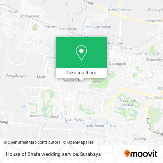 House of Shafa wedding service map