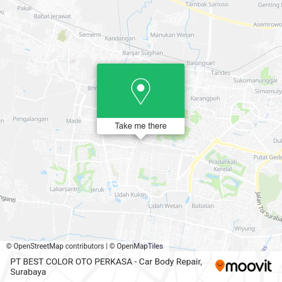 PT BEST COLOR OTO PERKASA - Car Body Repair map