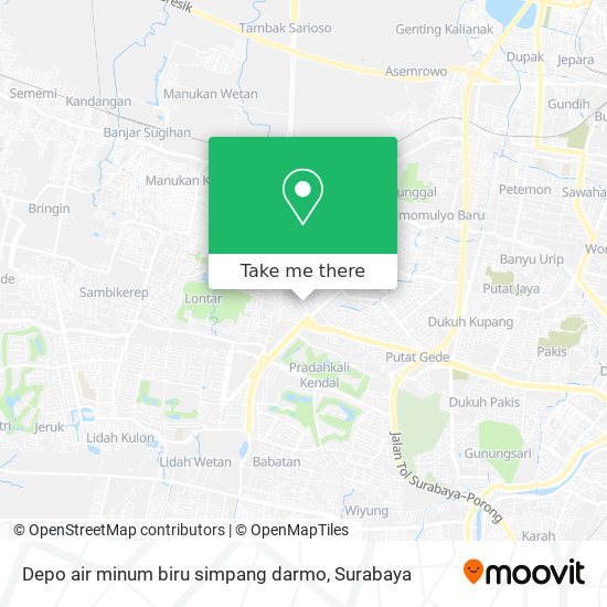 Depo air minum biru simpang darmo map