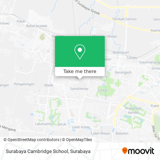 Surabaya Cambridge School map