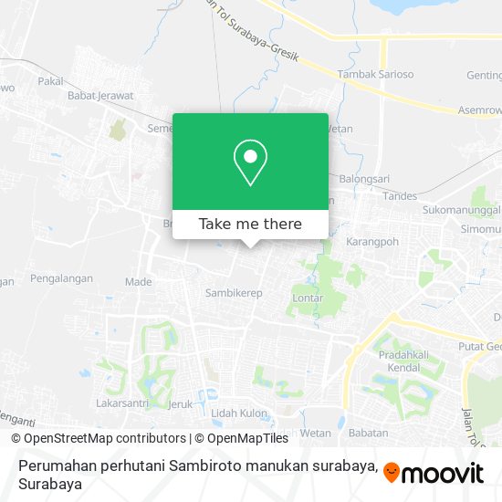 Perumahan perhutani Sambiroto manukan surabaya map