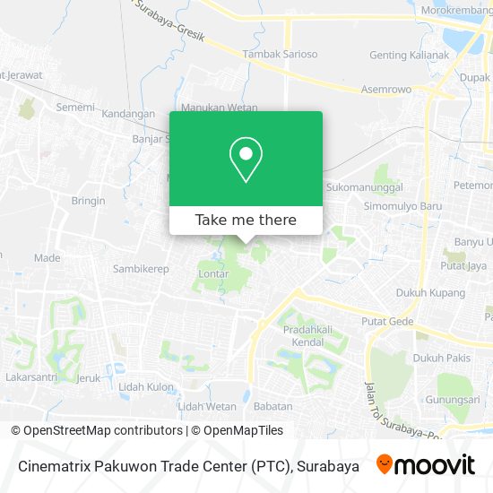 Cinematrix Pakuwon Trade Center (PTC) map