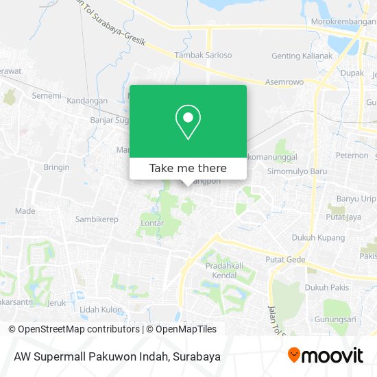 AW Supermall Pakuwon Indah map