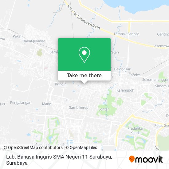 Lab. Bahasa Inggris SMA Negeri 11 Surabaya map