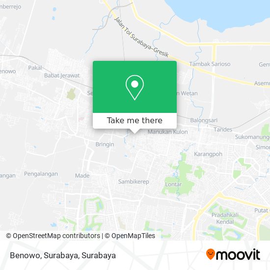 Benowo, Surabaya map