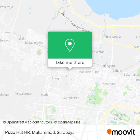 Pizza Hut HR. Muhammad map