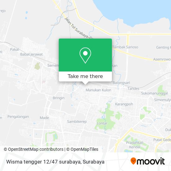 Wisma tengger 12/47 surabaya map