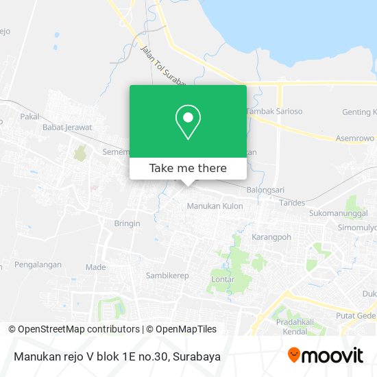 Manukan rejo V blok 1E no.30 map