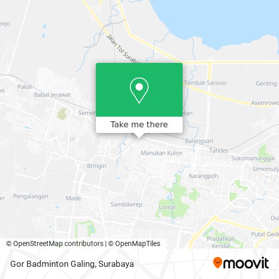 Gor Badminton Galing map