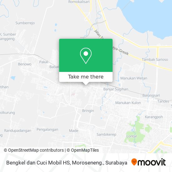 Bengkel dan Cuci Mobil HS, Moroseneng. map