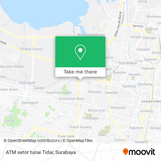ATM setor tunai Tidar map