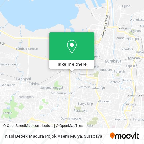 Nasi Bebek Madura Pojok Asem Mulya map