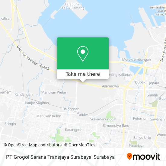 PT Grogol Sarana Transjaya Surabaya map