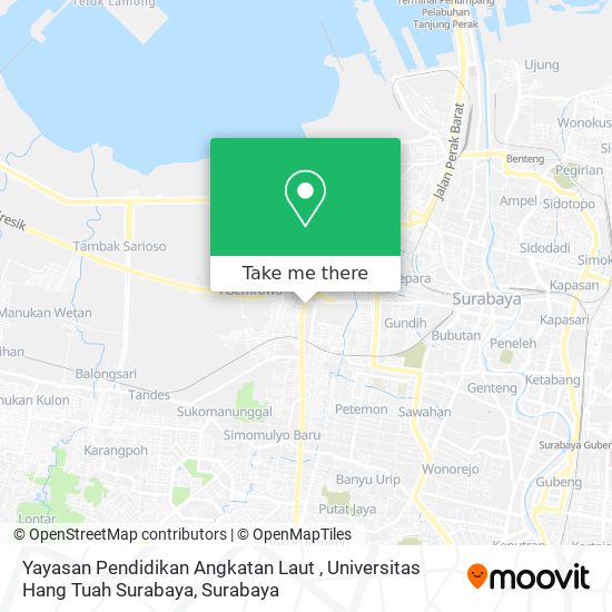 Yayasan Pendidikan Angkatan Laut , Universitas Hang Tuah Surabaya map