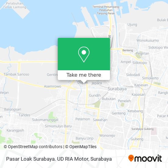 Pasar Loak Surabaya. UD RIA Motor map