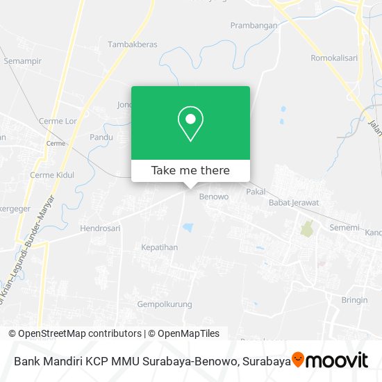 Bank Mandiri KCP MMU Surabaya-Benowo map