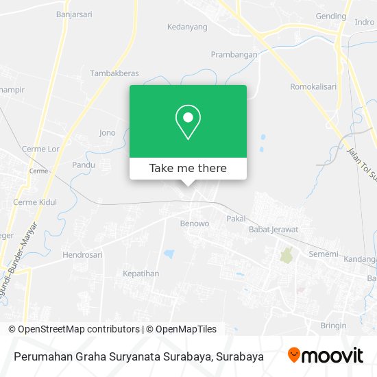 Perumahan Graha Suryanata Surabaya map