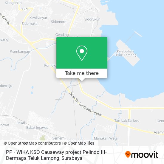 PP - WIKA KSO Causeway project Pelindo III- Dermaga Teluk Lamong map