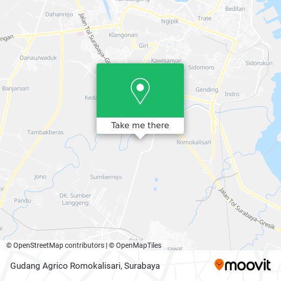 Gudang Agrico Romokalisari map