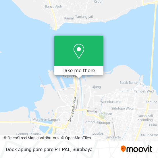 Dock apung pare pare PT PAL map