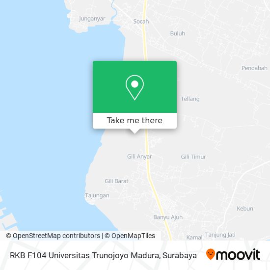 RKB F104 Universitas Trunojoyo Madura map