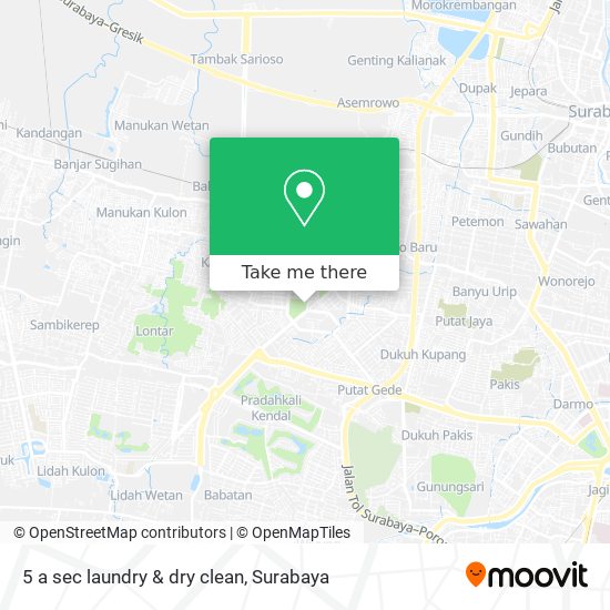 5 a sec laundry & dry clean map