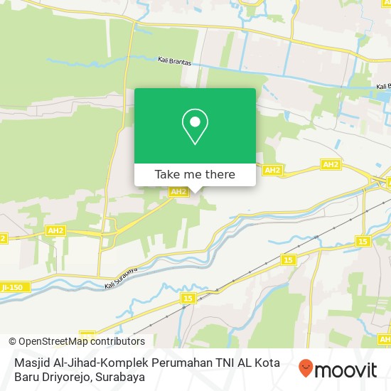 Masjid Al-Jihad-Komplek Perumahan TNI AL Kota Baru Driyorejo map